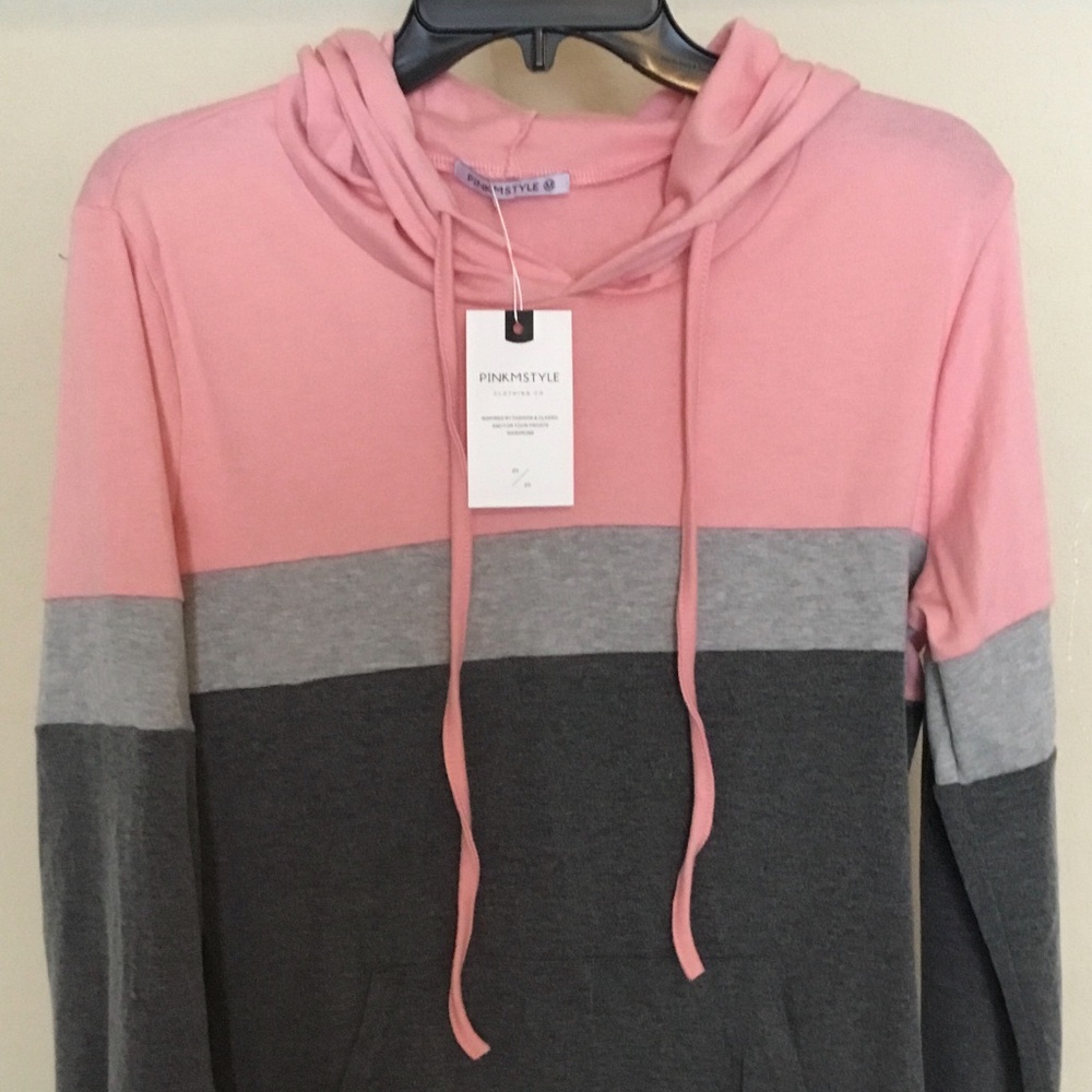 Pink m style hoodie